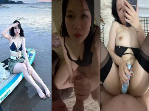 The lovely younger sister is white and big before having sex